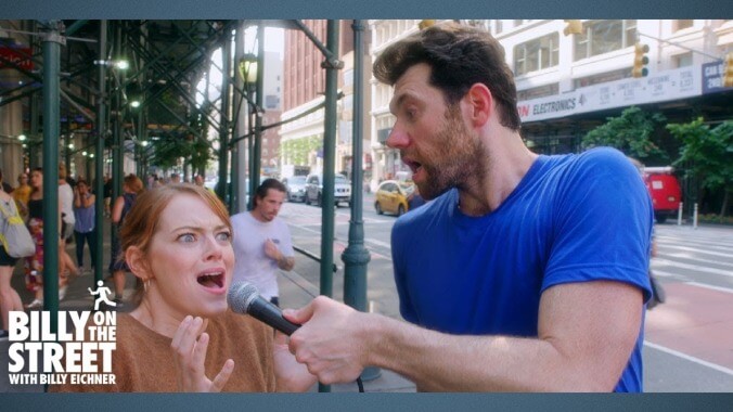 Billy On The Street is back, and on a quest to get Emma Stone to join Instagram