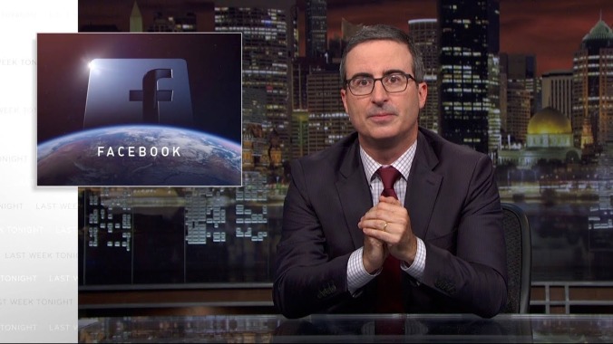 John Oliver runs down the specific ways in which "Facebook is a toilet" on Last Week Tonight