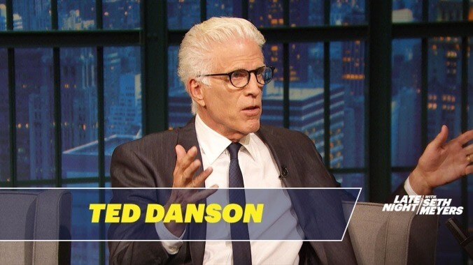 On Late Night, Ted Danson talks The Good Place's Cheers homage and being a terrible bartender