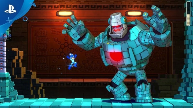 Mega Man 11’s iconic hero is moving fast, hitting hard, and completely stuck in a rut