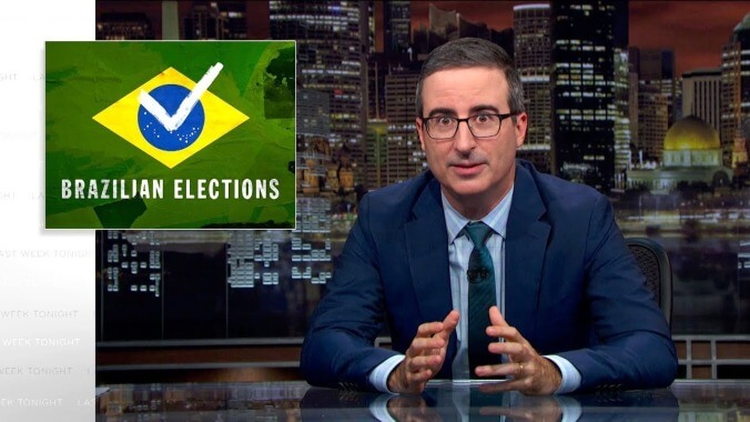 John Oliver appeals to Brazilians not to elect yet another home-grown Donald Trump