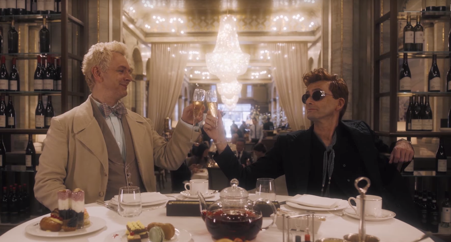 First Good Omens trailer puts David Tennant and Michael Sheen's apocalyptic odd couple front and center