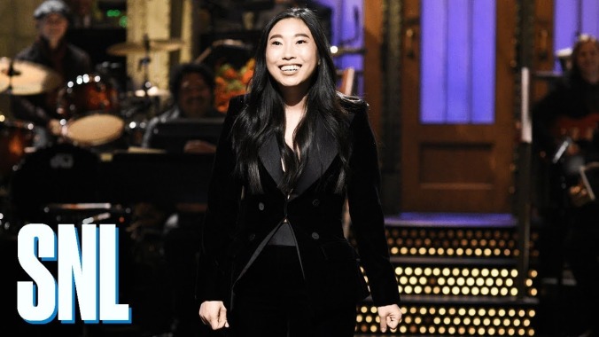 Awkwafina makes her dream come true, hosting a serviceable Saturday Night Live