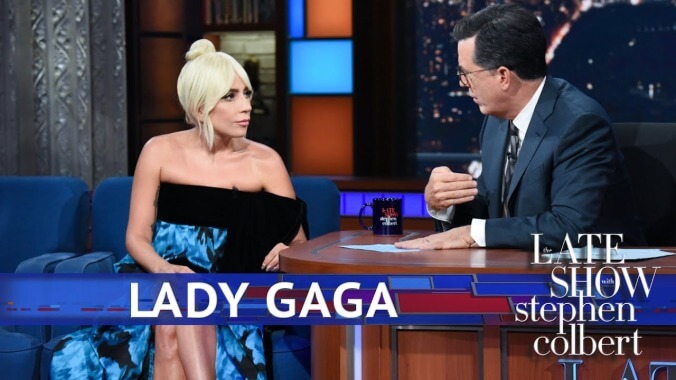 Lady Gaga toasts to the courage of Dr. Christine Blasey Ford on The Late Show