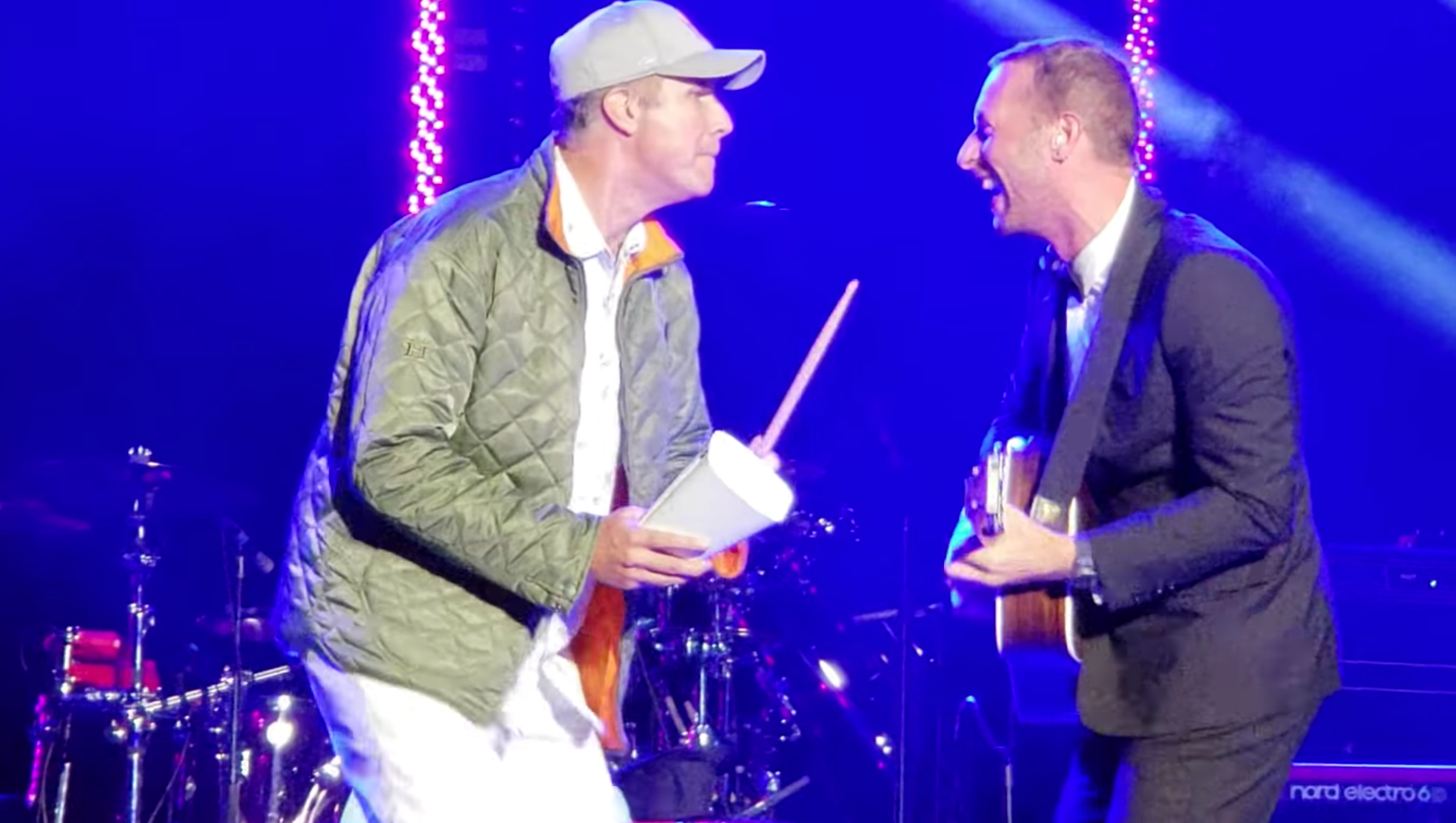 Will Ferrell improves a Chris Martin set with some much-needed cowbell