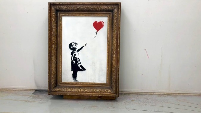 Banksy says his art-shredder malfunctioned, should've sliced up the whole damn thing