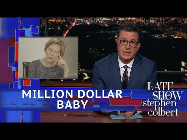 On The Late Show, Stephen Colbert taunts Donald Trump for not paying yet another debt