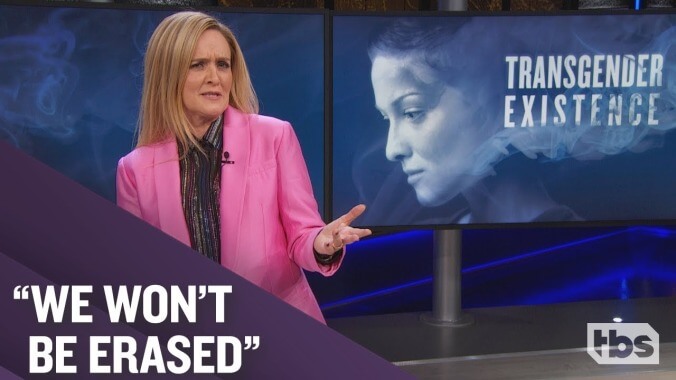 Sam Bee gets nasty about GOP bigotry, even as a transgender candidate takes the high road