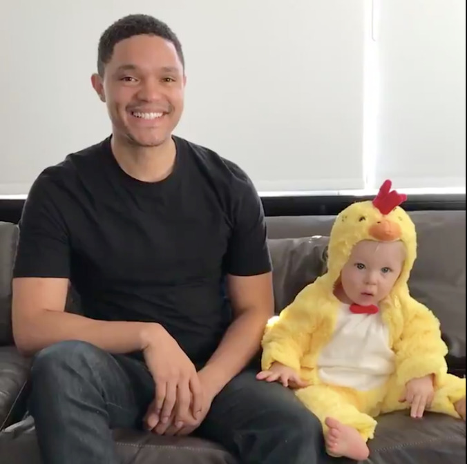 Trevor Noah recruits baby in chicken costume to help him announce new Netflix standup special 