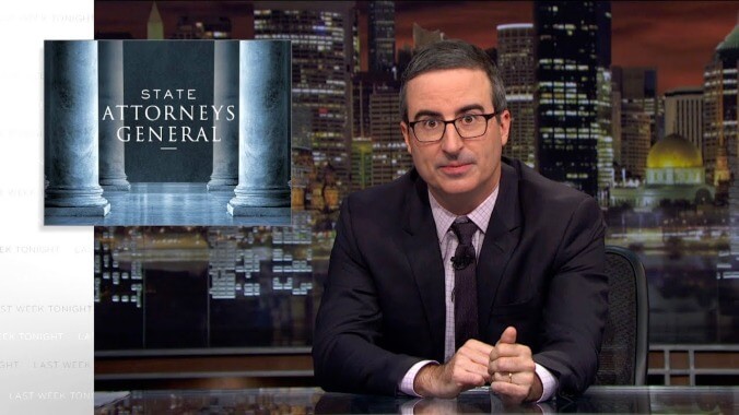 John Oliver will annoy the hell out of you until you pay attention to your Attorney General race