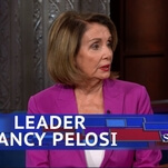 Nancy Pelosi predicts a big Democratic midterms win, making Stephen Colbert sweat