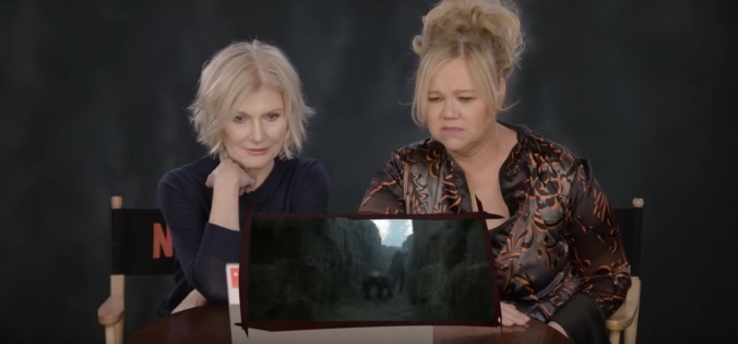 Watch the cast of the original Sabrina react in terror to the new Sabrina