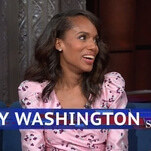 Kerry Washington calls on her portrayal of Anita Hill to urge people to vote on The Late Show