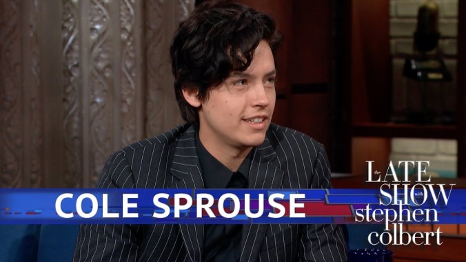 On The Late Show, Riverdale's Cole Sprouse reveals his childhood acting crush, when to show nipple