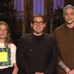 Pete Davidson pokes fun at his "0 for 3" record of asking women to marry him in new SNL promo