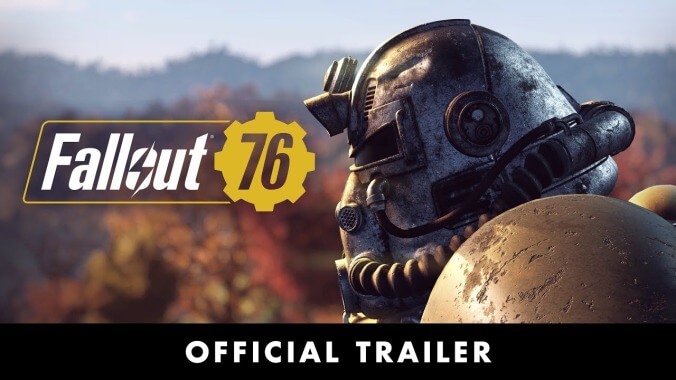 There are lots of people—but no character—on the country roads of the Fallout 76 beta