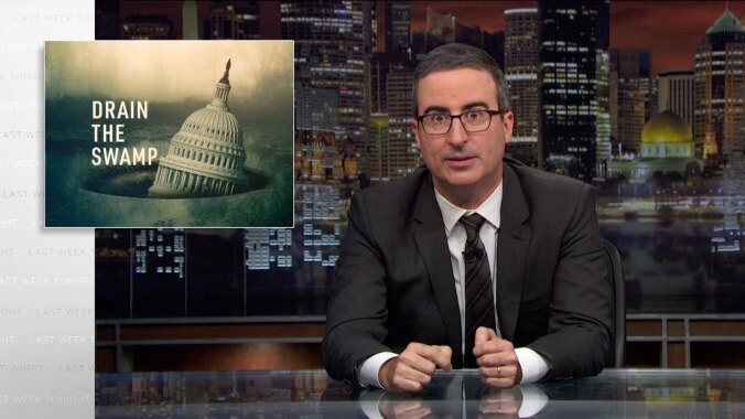 John Oliver wades into Trump's thoroughly un-drained swamp on Last Week Tonight