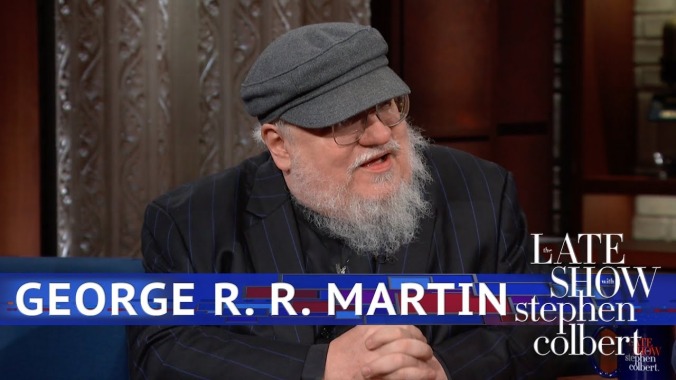 "There is no porn in Middle Earth," laments George R.R. Martin to Stephen Colbert on The Late Show