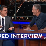 Jon Stewart takes over The Late Show, renews his feud with Fuckface Von Clownstick