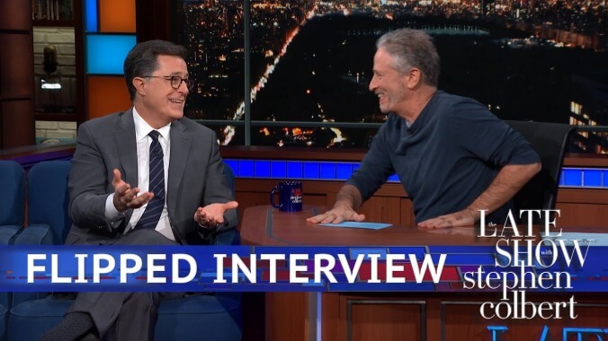 Jon Stewart takes over The Late Show, renews his feud with Fuckface Von Clownstick