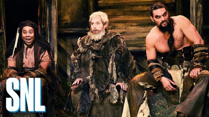 Saturday Night Live and Jason Momoa resurrect Khal Drogo for the talk show of the dead