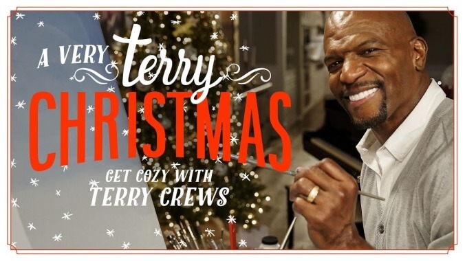 NBC is live-streaming Terry Crews painting holiday pictures, and it's that Bob Ross kind of soothing