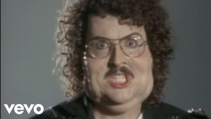 Here, have some creepy-fun footage of Weird Al getting in character for the "Fat" video