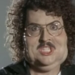 Here, have some creepy-fun footage of Weird Al getting in character for the "Fat" video