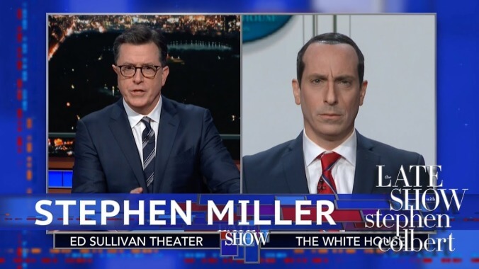 Stephen Colbert grills Stephen Miller on his racist immigration policies in hairy interview