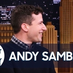 Andy Samberg thanks the Guardians Of The 99 for saving his job, heckles Jimmy Fallon at his