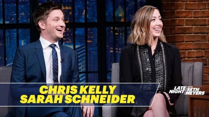 Sarah Schneider and Chris Kelly tell Seth Meyers about the fart sketch even Paul Rudd couldn't save 