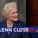 The Wife's Glenn Close shows Stephen Colbert that words are for wimps in a silent acting showcase