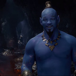 Will Smith sure is looking blue in the new Aladdin teaser