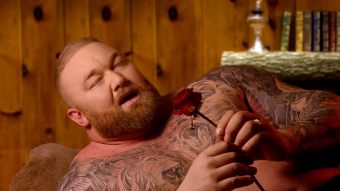 Game Of Thrones' The Mountain is out here shirtless and reading love poems