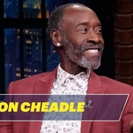 On Late Night, Don Cheadle talks SNL, Avengers burlesque, and Condoleezza Rice telling him to shut up