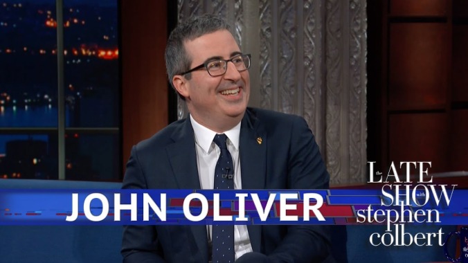 "Fuck you, Bernie!"—John Oliver is crowned king of The Late Show guests 