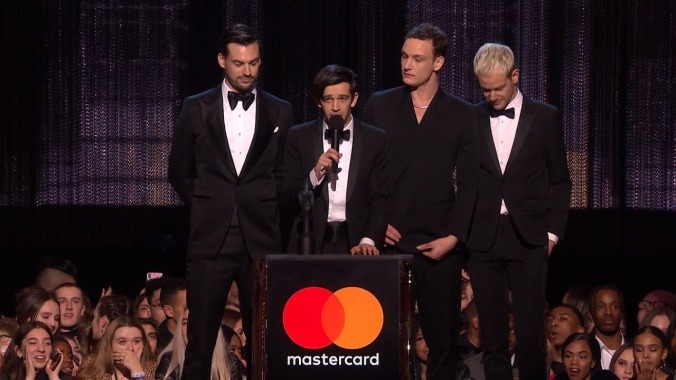 The 1975 call out music industry sexism in BRIT Awards
acceptance speech