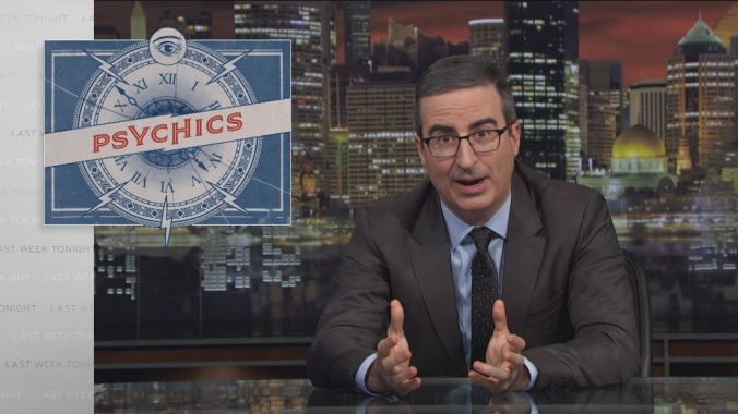 John Oliver is sensing a 'p' for 'predatory bullshit' as Last Week Tonight debunks TV psychics