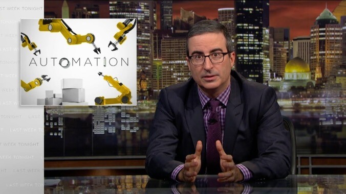 John Oliver teaches kids (and Trump) that robots aren't that scary on Last Week Tonight