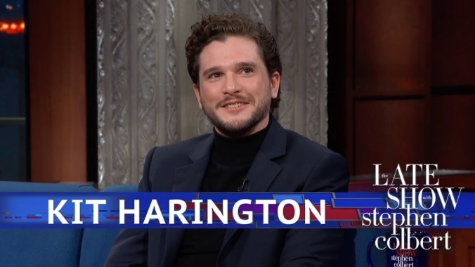 Kit Harington tries to pretend to know nothing as Stephen Colbert guesses Game Of Thrones endings