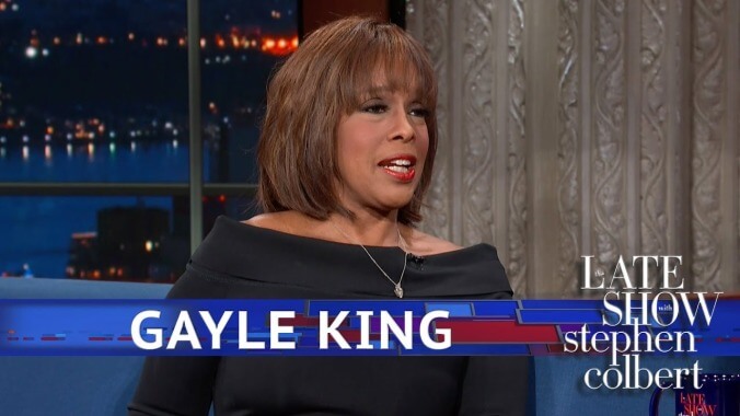 On The Late Show, Gayle King talks keeping cool in the face of R. Kelly meltdowns, Fox News racism