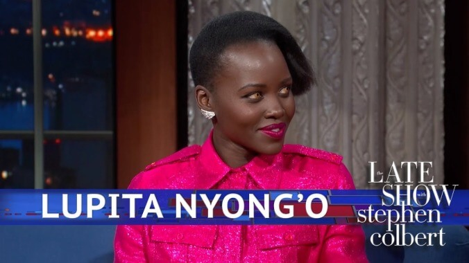 Lupita Nyong'o bewitches, freaks out Stephen Colbert with golden eyes and tales of Us