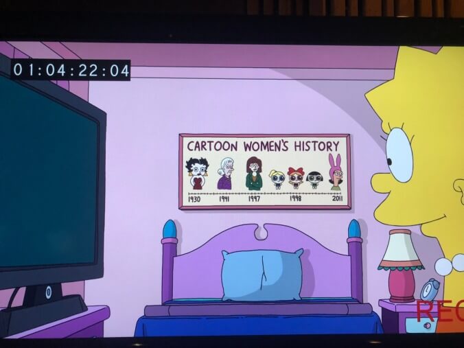 Lisa Simpson tips her cap to Daria Morgendorffer, the Powerpuff Girls