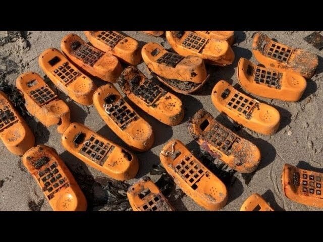 Here’s why Garfield phones have been washing up on French beaches
for 35 years