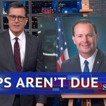 Stephen Colbert outdoes Mike Lee with his own GOP prop comedy