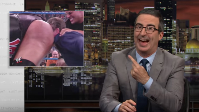 Prior to Wrestlemania, John Oliver calls out noted asshole Vince McMahon over wrestlers' health