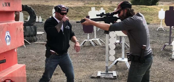 Just 19 minutes of your old pal Keanu Reeves training with an assault rifle