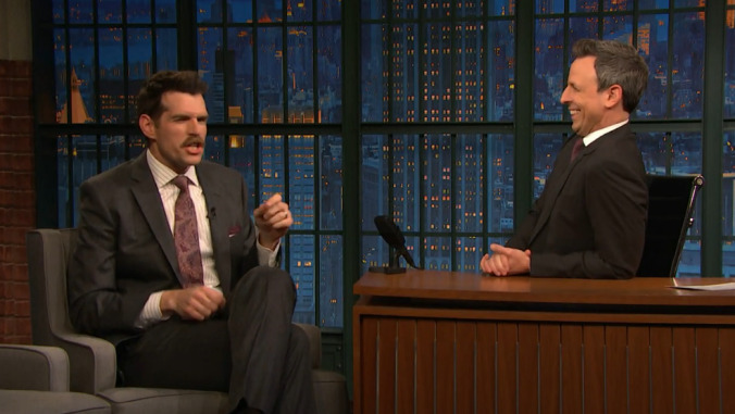 On Late Night, Timothy Simons reveals the "charmless, graceless" politician Jonah Ryan is based on