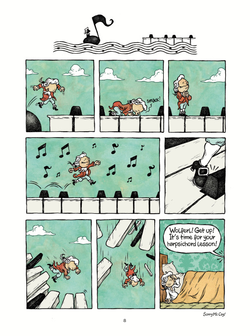 Young Mozart composes kid-friendly comic strips around a musical icon