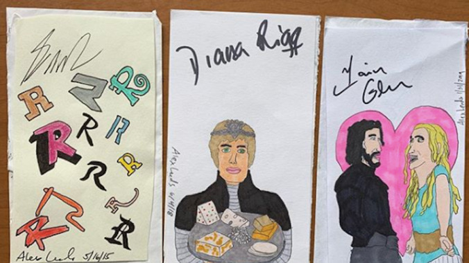 Celebrities will sign literally anything, including these dumb, extremely weird drawings